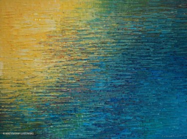 Painting titled "Water, 181" by Krzysztof Lozowski, Original Artwork, Acrylic