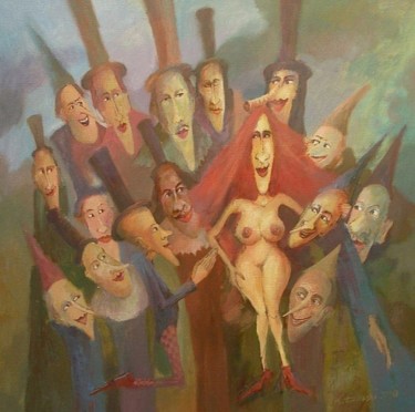 Peinture intitulée "Zuzanna i ... starc…" par Krzysztof Lozowski, Œuvre d'art originale