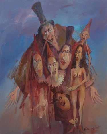 Painting titled "Bez tytułu" by Krzysztof Lozowski, Original Artwork