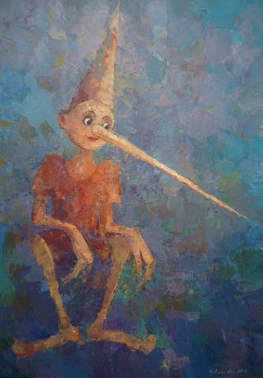 Malarstwo zatytułowany „Pinocchio” autorstwa Krzysztof Lozowski, Oryginalna praca, Akryl