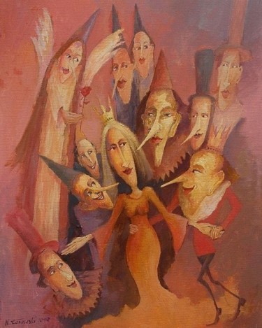 Painting titled "Królewna / The Prin…" by Krzysztof Lozowski, Original Artwork