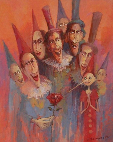 Malarstwo zatytułowany „Kto nie kłamie, róż…” autorstwa Krzysztof Lozowski, Oryginalna praca