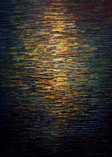 Painting titled "Water 184" by Krzysztof Lozowski, Original Artwork, Acrylic