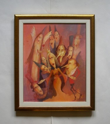Painting titled "Królewna w oprawie" by Krzysztof Lozowski, Original Artwork