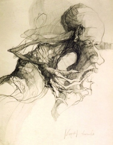 Drawing titled "strach.jpg" by Krzysztof Lozowski, Original Artwork