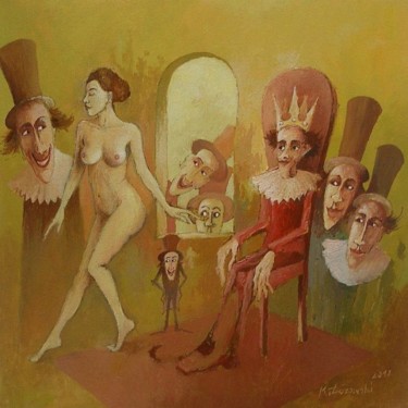 Malarstwo zatytułowany „Podgladacze” autorstwa Krzysztof Lozowski, Oryginalna praca