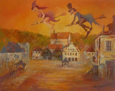 Painting titled "Kazimierz Dolny" by Krzysztof Lozowski, Original Artwork