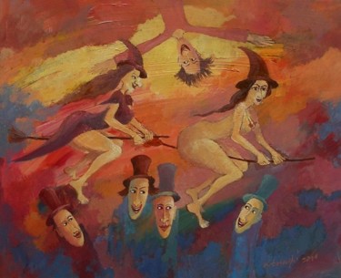 Malarstwo zatytułowany „Zgubiona sukienka” autorstwa Krzysztof Lozowski, Oryginalna praca