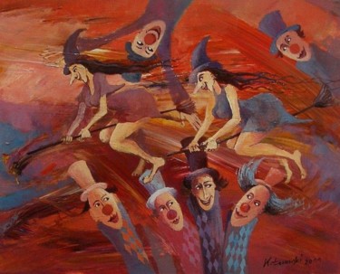 Malarstwo zatytułowany „Baby Jagi” autorstwa Krzysztof Lozowski, Oryginalna praca