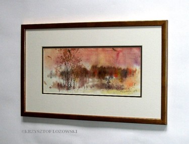 Картина под названием "Jesień / Autumn" - Krzysztof Lozowski, Подлинное произведение искусства, Акварель