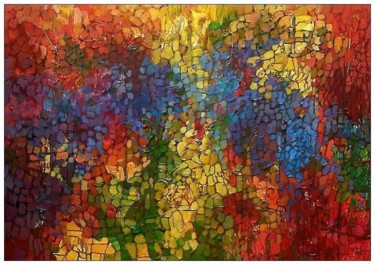 Pittura intitolato "Chabry / Cornflowers" da Krzysztof Lozowski, Opera d'arte originale, Acrilico