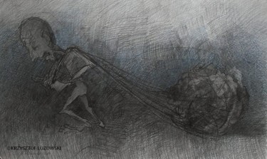 Drawing titled "Talizman" by Krzysztof Lozowski, Original Artwork