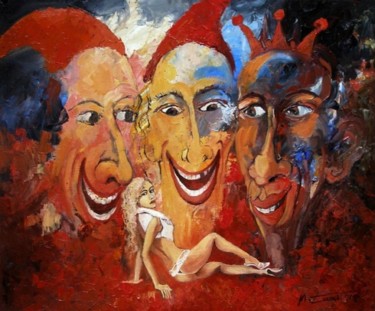 Malarstwo zatytułowany „Rozpustnicy... III…” autorstwa Krzysztof Lozowski, Oryginalna praca