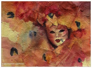 Peinture intitulée "Lady Autumn" par Krzysztof Lozowski, Œuvre d'art originale, Aquarelle