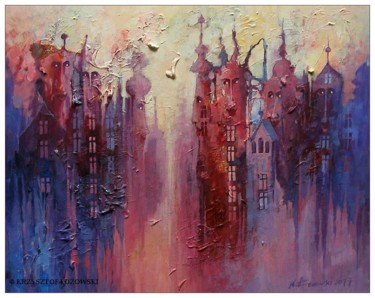 Malarstwo zatytułowany „Miasto powabu / Cit…” autorstwa Krzysztof Lozowski, Oryginalna praca, Akryl