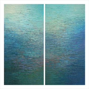 Картина под названием "Water Diptych XXXVIX" - Krzysztof Lozowski, Подлинное произведение искусства, Акрил