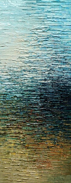 Schilderij getiteld "Water 2055" door Krzysztof Lozowski, Origineel Kunstwerk, Acryl
