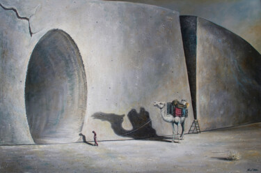 Painting titled "La cruna di  un'ago" by Krzysztof Slemp (NOEL), Original Artwork, Oil