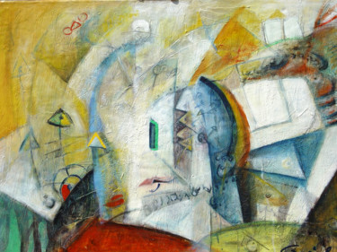Pittura intitolato "Auto da Fe" da Krzysztof Gajewski, Opera d'arte originale, Olio