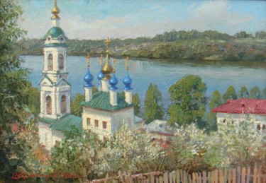 Painting titled "Весенняя мелодия" by Ksandro, Original Artwork, Oil