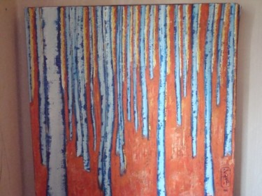 Painting titled "LA FORET DE BOULEAUX" by Ksaro, Original Artwork