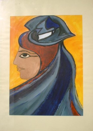 Peinture intitulée "EGYPTIENNE" par Ksaro, Œuvre d'art originale