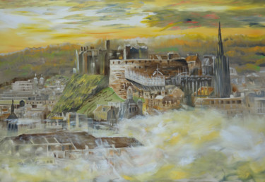 Malerei mit dem Titel "Edinburgh large pai…" von Ksavera, Original-Kunstwerk, Acryl