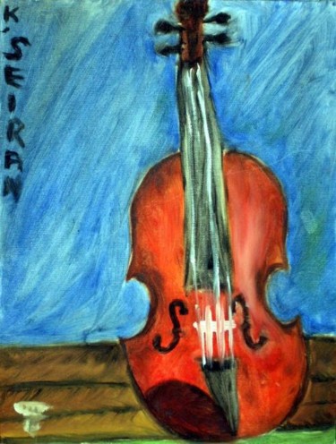 Peinture intitulée "violon" par Kseiran, Œuvre d'art originale, Autre