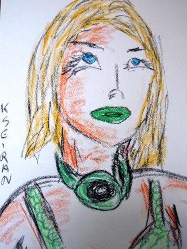 Peinture intitulée "la fille" par Kseiran, Œuvre d'art originale, Huile