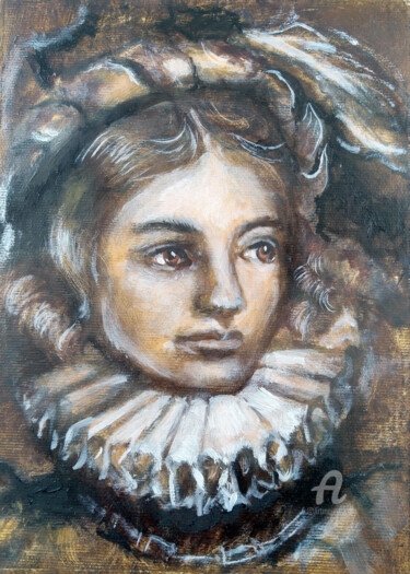 Pittura intitolato "Portrait of Romeo" da Kselma Randvald, Opera d'arte originale, Olio