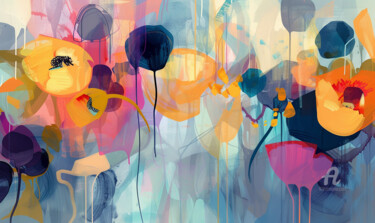 数字艺术 标题为“Abstract Landscape3” 由Kselma Randvald, 原创艺术品, 数字油画