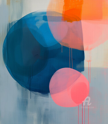 Digitale Kunst mit dem Titel "Cool Spheres 2" von Kselma Randvald, Original-Kunstwerk, KI-generiertes Bild