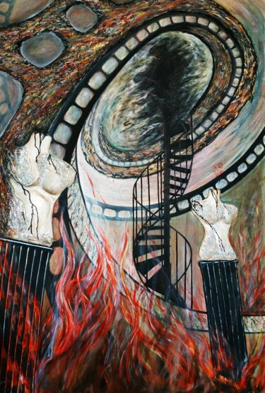 Картина под названием "5 минут тишины" - Ксения Давыдова, Подлинное произведение искусства, Акрил