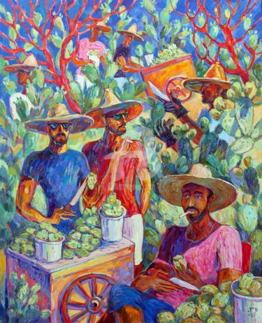 Pintura intitulada "Collectors and Sell…" por Ksenia Filippova, Obras de arte originais, Óleo