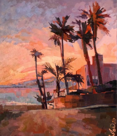 Painting titled "California. Malibu" by Ksenia Senkevich, Original Artwork, Oil