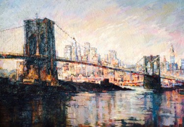 Malerei mit dem Titel "New York. Brooklyn…" von Ksenia Senkevich, Original-Kunstwerk, Öl
