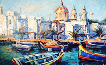 Картина под названием "Malta" - Ksenia Senkevich, Подлинное произведение искусства, Масло