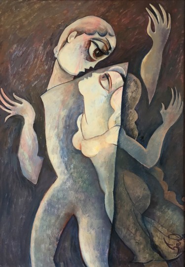 Painting titled "Love" by Ksenia Senkevich, Original Artwork, Oil