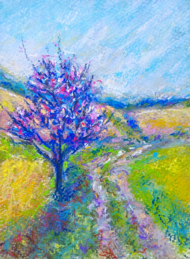 Картина под названием "Spring awakening" - Ksenia Tsyganyuk, Подлинное произведение искусства, Пастель