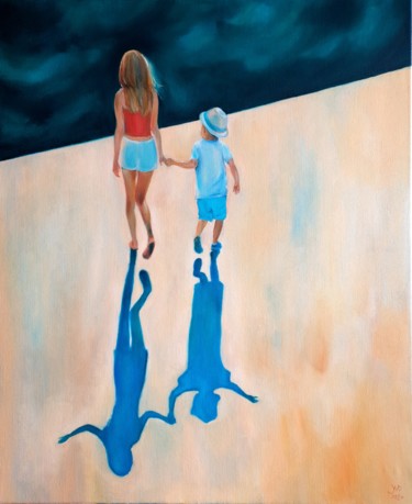 Painting titled "Distorsion du momen…" by Ksenia June, Original Artwork, Oil