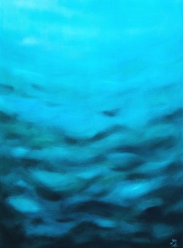 Peinture intitulée "Des eaux profondes" par Ksenia June, Œuvre d'art originale, Huile