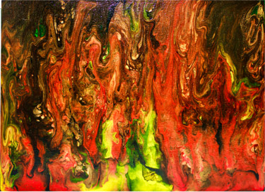 Painting titled "Fire Demons" by Ksenia Selezneva, Original Artwork, Acrylic