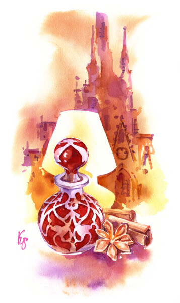 Painting titled "Spicy smell of the…" by Ksenia Selianko, Original Artwork, Watercolor