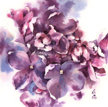 Painting titled ""Thousand Shades of…" by Ksenia Selianko, Original Artwork, Watercolor