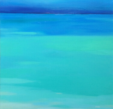 Картина под названием "Breathing in the sea" - Ксения Берестова, Подлинное произведение искусства, Масло Установлен на Дерев…