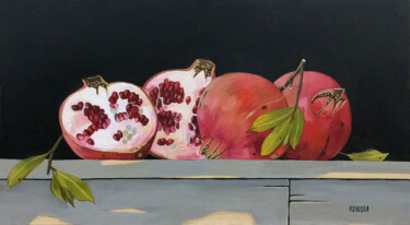 제목이 "Гранаты. Июль"인 미술작품 Ксения Берестова로, 원작, 기름 나무 들것 프레임에 장착됨