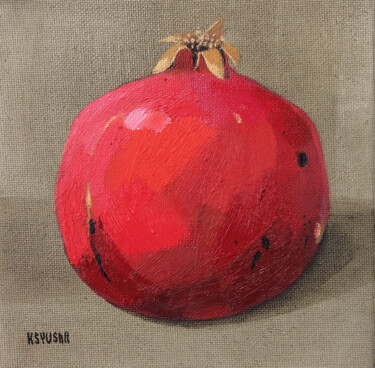 Pintura titulada "Garnet 2" por Kseniia Berestova, Obra de arte original, Oleo Montado en Cartulina