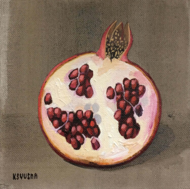 Картина под названием "Garnet 3" - Ксения Берестова, Подлинное произведение искусства, Масло Установлен на картон