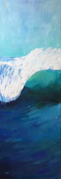 Pittura intitolato "The wave is calling" da Kseniia Berestova, Opera d'arte originale, Olio