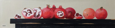 Painting titled "The fruits of the p…" by Kseniia Berestova, Original Artwork, Oil Mounted on Wood Stretcher frame
